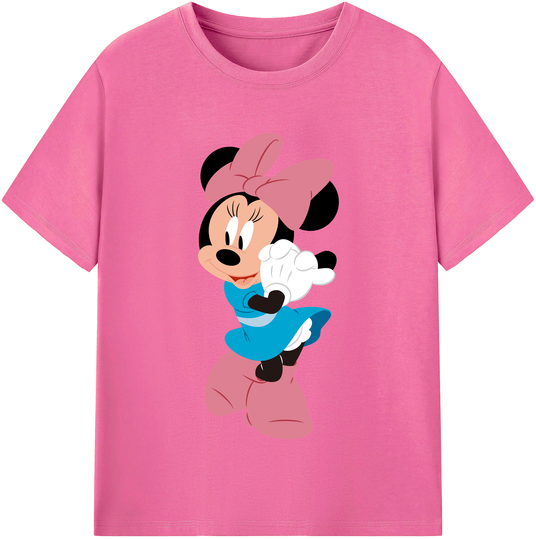 （画像用） ミッキーマウス Mickey Mouse レディースカジュアルプリントTシャツ（綿100％）